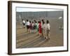 Palestinian Children Line Up-null-Framed Photographic Print