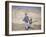 Palestinian Father and Son Walk in Desert During Celebrations Marking the Annual Day of Nebi Musa-null-Framed Photographic Print