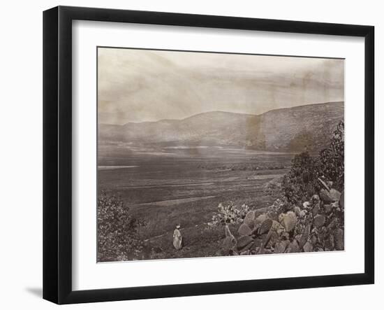 Palestinian Man Looks out over Plains-null-Framed Photographic Print