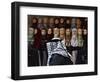 Palestinian Man Passes in Front of a Shop Offering Veils for Sale in Jerusalem's Old City-null-Framed Photographic Print