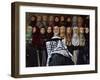 Palestinian Man Passes in Front of a Shop Offering Veils for Sale in Jerusalem's Old City-null-Framed Photographic Print