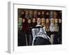 Palestinian Man Passes in Front of a Shop Offering Veils for Sale in Jerusalem's Old City-null-Framed Photographic Print