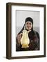 Palestinian volunteer offering coffee at the Physicians for Human Rights' mobile clinic-Godong-Framed Photographic Print