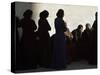 Palestinian Women Sit as They Mourn During the Funeral of Four Al-Aqsa Martyrs' Brigades Militants-null-Stretched Canvas