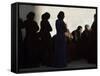 Palestinian Women Sit as They Mourn During the Funeral of Four Al-Aqsa Martyrs' Brigades Militants-null-Framed Stretched Canvas