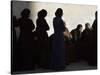 Palestinian Women Sit as They Mourn During the Funeral of Four Al-Aqsa Martyrs' Brigades Militants-null-Stretched Canvas