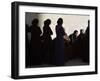 Palestinian Women Sit as They Mourn During the Funeral of Four Al-Aqsa Martyrs' Brigades Militants-null-Framed Photographic Print