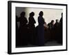 Palestinian Women Sit as They Mourn During the Funeral of Four Al-Aqsa Martyrs' Brigades Militants-null-Framed Photographic Print