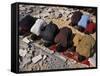 Palestinians Pray in Rubble of Mosque Destroyed in Israeli Military Offensive, Northern Gaza Strip-null-Framed Stretched Canvas