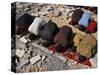 Palestinians Pray in Rubble of Mosque Destroyed in Israeli Military Offensive, Northern Gaza Strip-null-Stretched Canvas