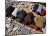 Palestinians Pray in Rubble of Mosque Destroyed in Israeli Military Offensive, Northern Gaza Strip-null-Mounted Photographic Print