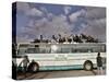 Palestinians Sit on Top of a Bus-null-Stretched Canvas