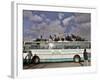 Palestinians Sit on Top of a Bus-null-Framed Photographic Print