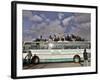 Palestinians Sit on Top of a Bus-null-Framed Photographic Print