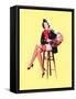 Palette-Able Pin-Up 1937-Gil Elvgren-Framed Stretched Canvas