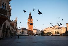 Morning in Krakow Main Market Square-palinchak-Framed Stretched Canvas