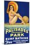 Palisade Amusement Park Surf Bathing-null-Mounted Art Print