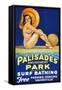 Palisade Amusement Park Surf Bathing-null-Framed Stretched Canvas