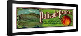 Palisade, Colorado - Palisade Peach Label-Lantern Press-Framed Art Print