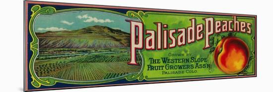 Palisade, Colorado - Palisade Peach Label-Lantern Press-Mounted Art Print