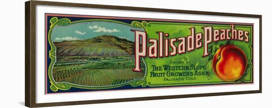 Palisade, Colorado - Palisade Peach Label-Lantern Press-Framed Premium Giclee Print