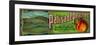 Palisade, Colorado - Palisade Peach Label-Lantern Press-Framed Premium Giclee Print