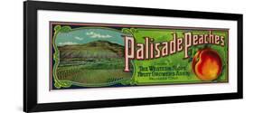 Palisade, Colorado - Palisade Peach Label-Lantern Press-Framed Art Print