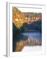 Palisades Mirrored on Kentucky River Against Sunset, Kentucky, USA-Adam Jones-Framed Photographic Print