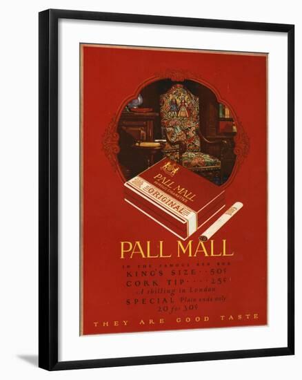 Pall Mall, Magazine Advertisement, UK, 1920-null-Framed Giclee Print