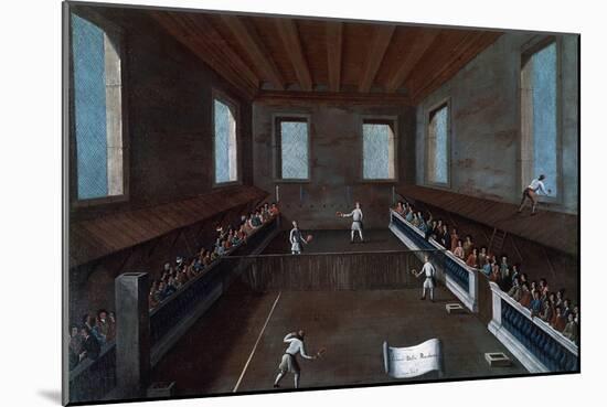 Palla Corda or Giocco Della Racchetta (Real Tennis Variant) Venice, Italy-Gabriele Bella-Mounted Giclee Print