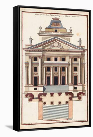 Palladio Façade I-Andrea Palladio-Framed Stretched Canvas