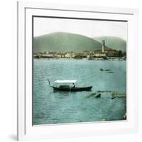 Pallanza (Italy), Boat on the Lago Maggiore-Leon, Levy et Fils-Framed Photographic Print