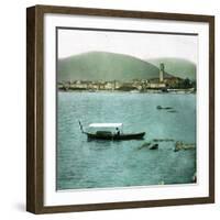 Pallanza (Italy), Boat on the Lago Maggiore-Leon, Levy et Fils-Framed Photographic Print