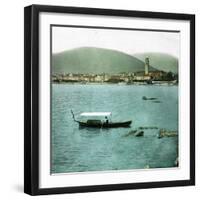 Pallanza (Italy), Boat on the Lago Maggiore-Leon, Levy et Fils-Framed Photographic Print