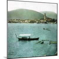 Pallanza (Italy), Boat on the Lago Maggiore-Leon, Levy et Fils-Mounted Photographic Print