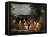 Pallas Athena and Muses, 1630S-Jan van Balen-Framed Stretched Canvas