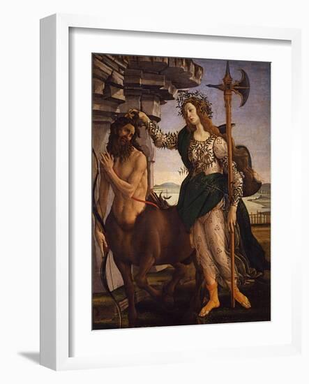 Pallas Athena and the Centaur, 1482-Sandro Botticelli-Framed Giclee Print