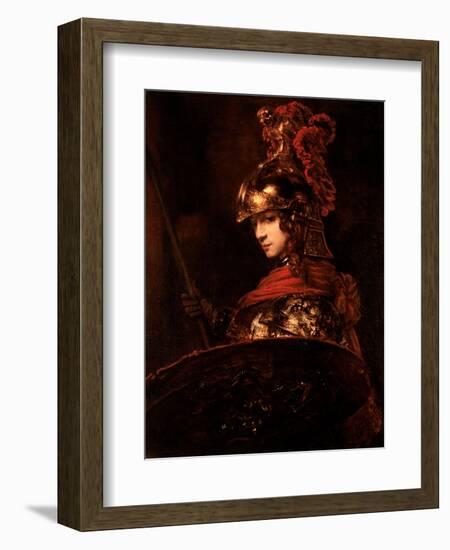 Pallas Athena Or, Armoured Figure, 1664-65-Rembrandt van Rijn-Framed Premium Giclee Print