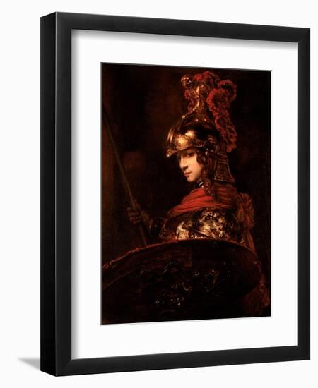 Pallas Athena Or, Armoured Figure, 1664-65-Rembrandt van Rijn-Framed Premium Giclee Print