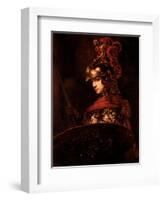 Pallas Athena Or, Armoured Figure, 1664-65-Rembrandt van Rijn-Framed Premium Giclee Print