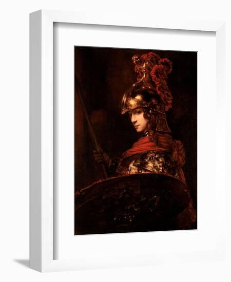 Pallas Athena Or, Armoured Figure, 1664-65-Rembrandt van Rijn-Framed Premium Giclee Print