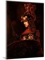Pallas Athena Or, Armoured Figure, 1664-65-Rembrandt van Rijn-Mounted Premium Giclee Print