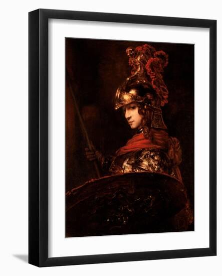 Pallas Athena Or, Armoured Figure, 1664-65-Rembrandt van Rijn-Framed Premium Giclee Print