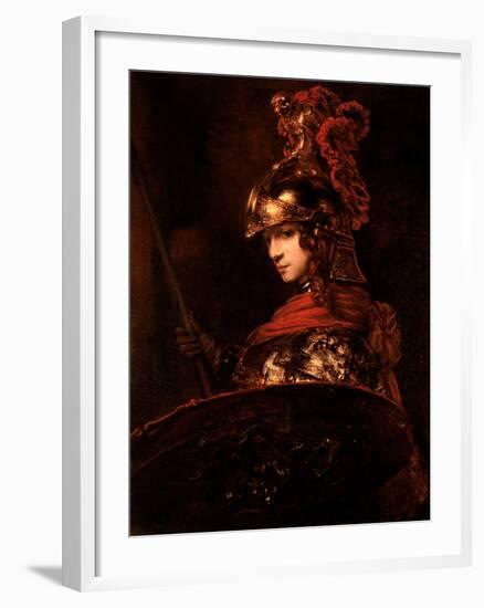 Pallas Athena Or, Armoured Figure, 1664-65-Rembrandt van Rijn-Framed Giclee Print