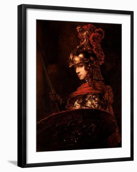 Pallas Athena Or, Armoured Figure, 1664-65-Rembrandt van Rijn-Framed Giclee Print