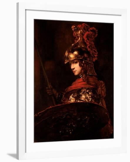 Pallas Athena Or, Armoured Figure, 1664-65-Rembrandt van Rijn-Framed Giclee Print