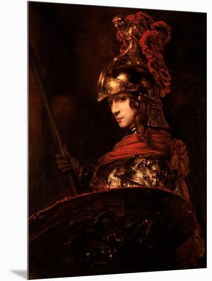 Pallas Athena Or, Armoured Figure, 1664-65-Rembrandt van Rijn-Mounted Giclee Print