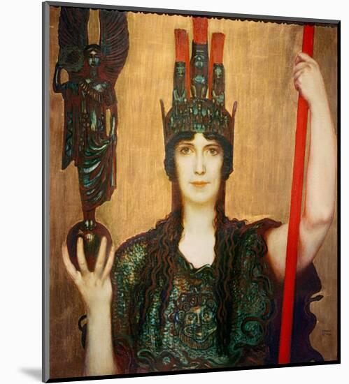 Pallas Athene, 1898-Franz von Stuck-Mounted Giclee Print