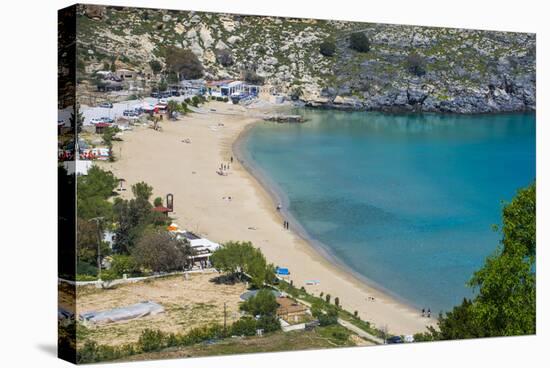 Pallas Beach in Lindos, Rhodes, Dodecanese Islands, Greek Islands, Greece, Europe-Michael Runkel-Stretched Canvas