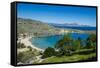 Pallas Beach in Lindos, Rhodes, Dodecanese Islands, Greek Islands, Greece, Europe-Michael Runkel-Framed Stretched Canvas